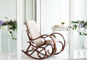 Кресла - качалки Кресло-качалка "Луиза" Слоновая кость - купить в интернет-магазине GreenTree