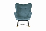 Кресло-качалка Манго - Ножки бук-металл Серо-голубой Чёрный  GREENTREE – 'Фото 2'
